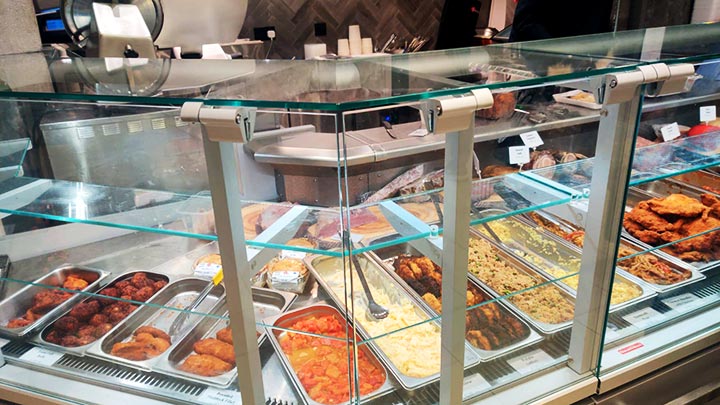 Ready-made Shabbat food at Kosher Kingdom supermarket