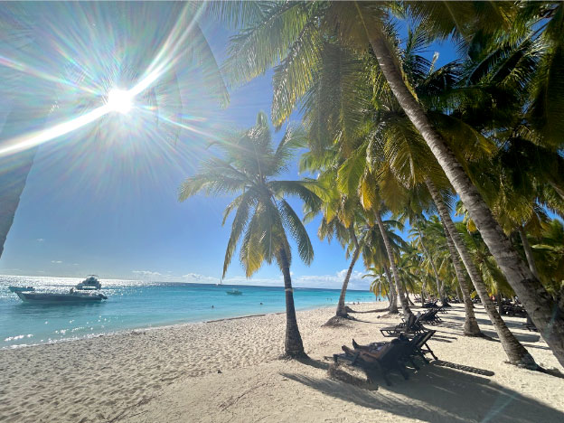 Lounging on Saona Island