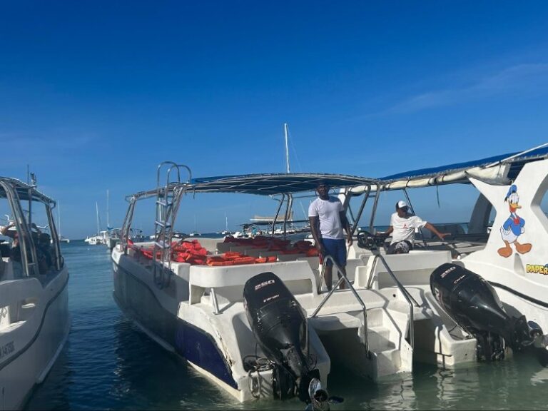 Transfer boat to the catamaran